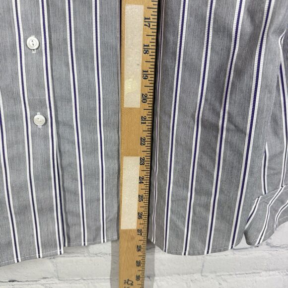 Foxcroft Shirt Womens Size 16 Wrinkle Free Long Sleeve Abstract Travel Friendly - Picture 10 of 11